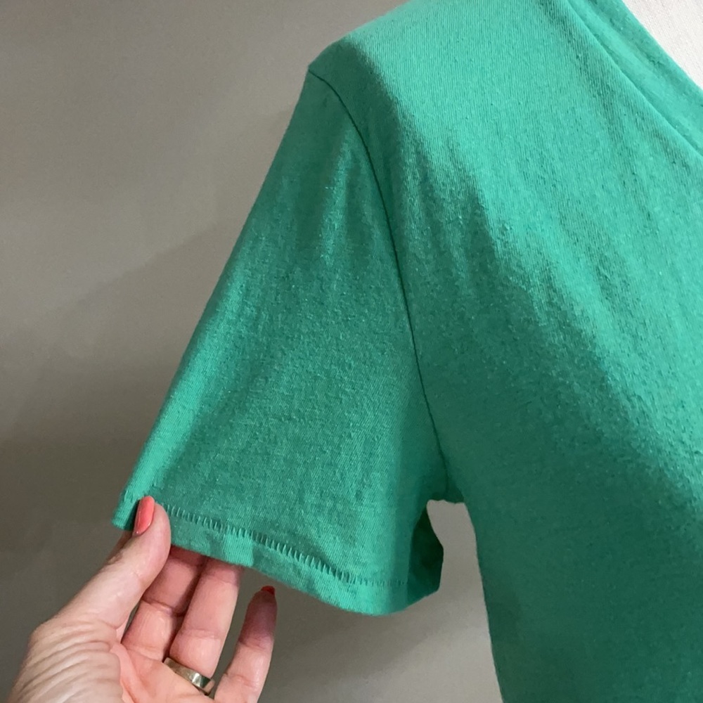 BP Nordstrom OVERSIZED V T-SHIRT SHORT SLEEVE. Jungle green available XS and S - Picture 4 of 7